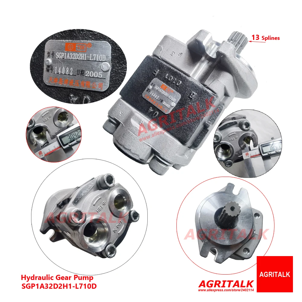 

Hydraulic gear pump with code number: SGP1A32D2H1-L710D