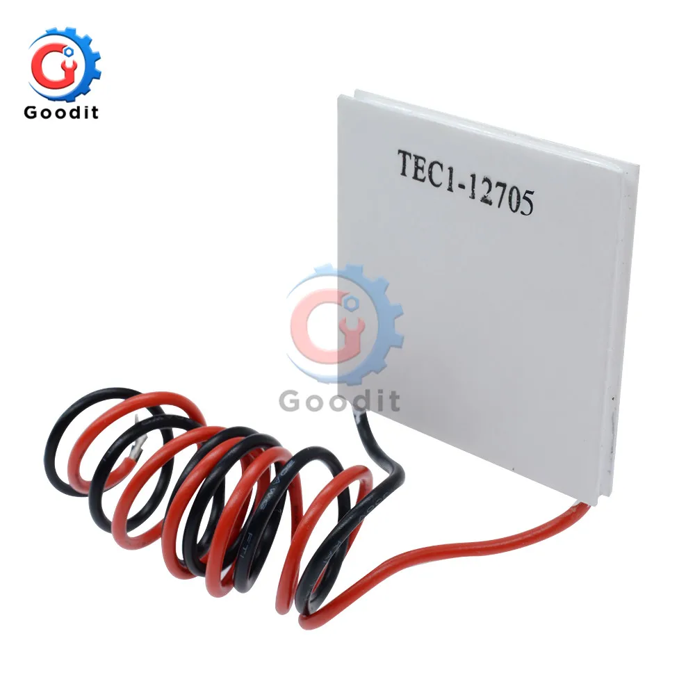 

TEC1-12705 Thermoelectric Cooler Peltier DC 15.4V Power 42.5W 65 Celsius TEC1 12705 Heatsink Cells Peltier Elemente Module