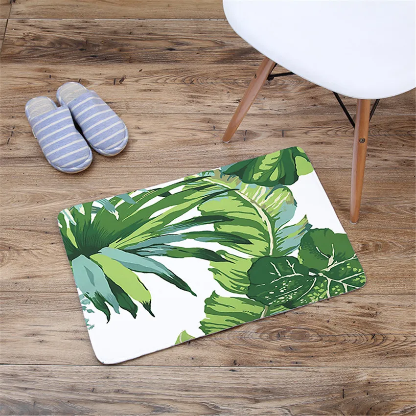 1PC Home Bad Matte Grüne Pflanze Muster Bad Bad Matten Dusche Boden Pad Wohnzimmer Schlafzimmer Teppich Teppich Pads dekoration 40*60cm