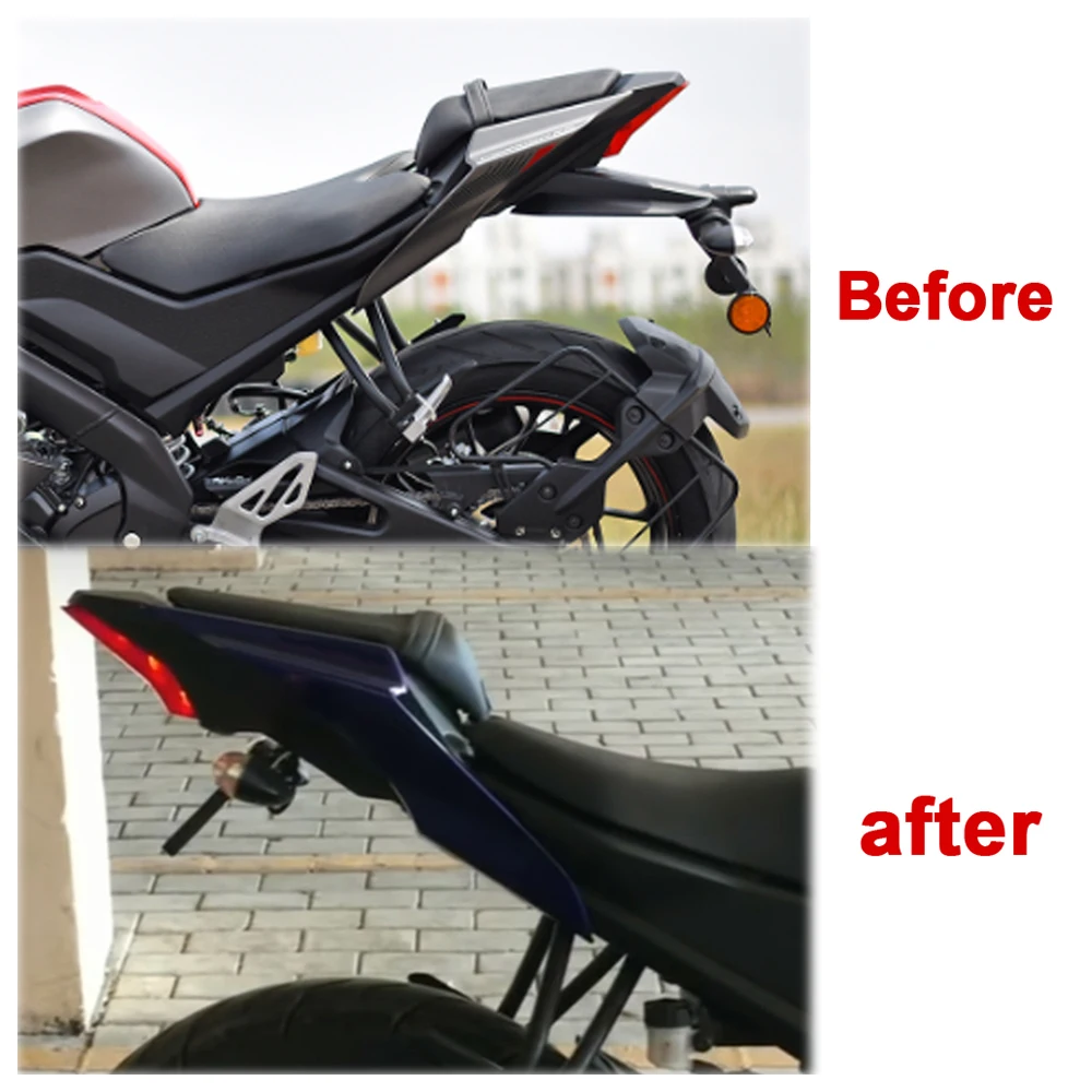 Fit For Yamaha YZF R15 R150 2017-2023 Rear Tail Tidy Fender Eliminator Kit Motorcycle License Number Plate Frame Holder Bracket