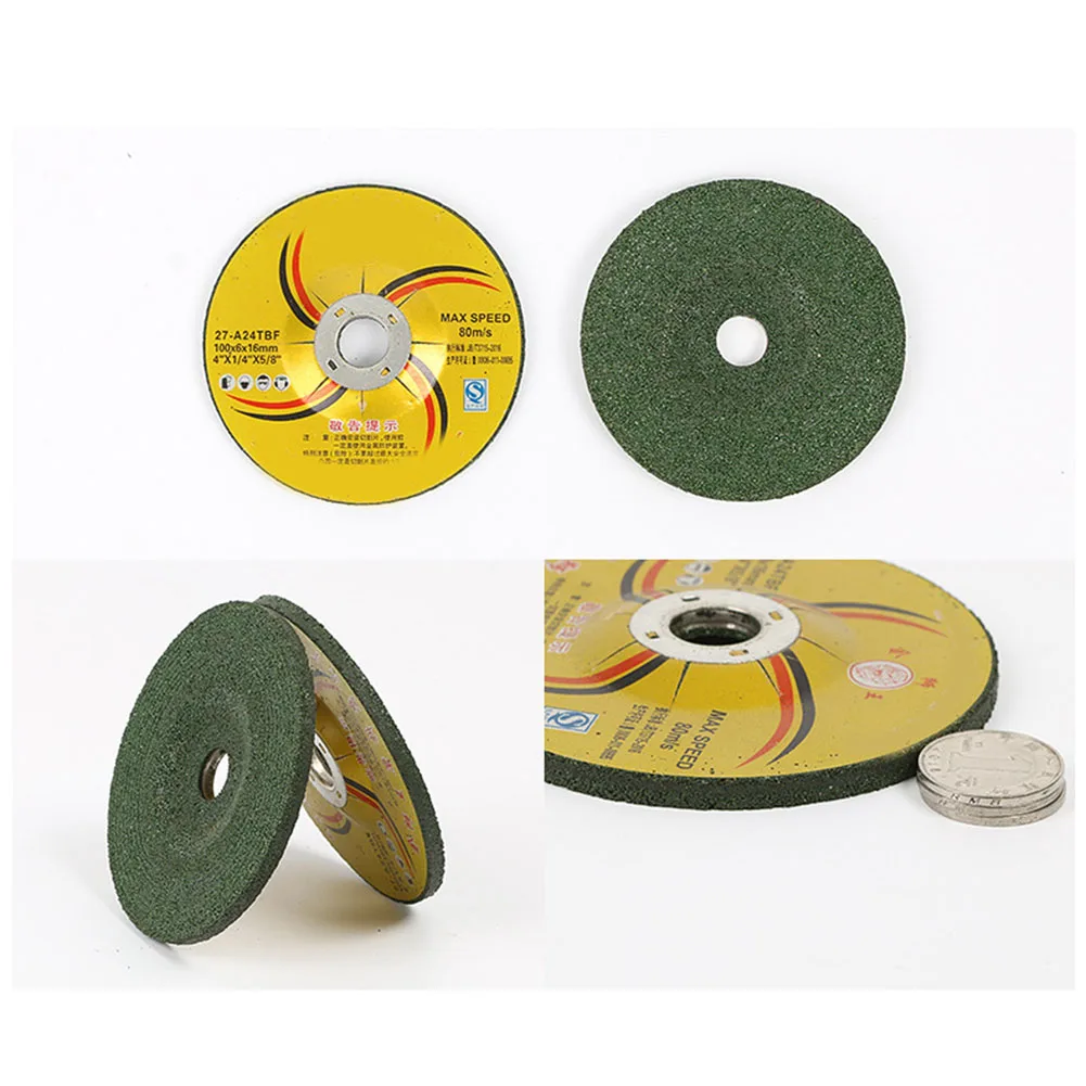 Amoladora angular de hoja de corte de doble malla de resina de Metal de acero inoxidable, 5 piezas, ultrafina 100*6*16mm, rebanada de muela