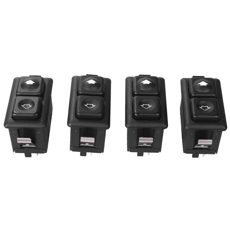 4Pcs Power Window Sunroof Switch Illuminated For Bmw E30 E24 E28 From 09/1986 61311381205 / 61 31 1 381 205