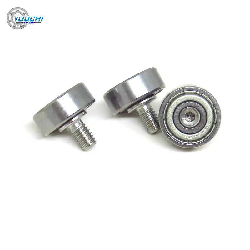 10pcs OD 13 Mm 624RS Bolt Bearing Rollers With M4 Thread JS62413-5C1L6M4 M4x6 Mm Drawer Pulley Sliding Track Wheel