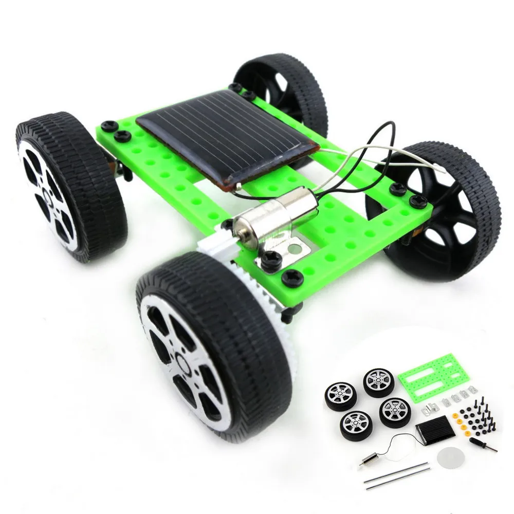 Kit de coche de juguete alimentado por energía Solar para niños, Mini Hobby de ciencia, juguetes de coche de energía Solar divertidos, juguetes educativos para niños, 1 Juego