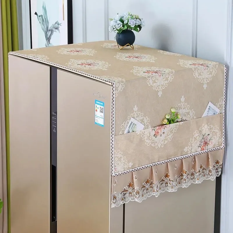New Refrigerator Dust Cover Dust Cloth Single Door Double Door Refrigerator Towel Cover Microwave Oven Protective Cover Towel