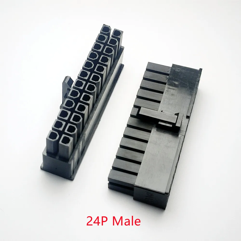 50 SZTUK/1 LOT 5557 4.2mm czarny/biały 24P 24PIN męski złącze zasilania do płyty głównej komputera PC ATX, obudowa z tworzywa sztucznego