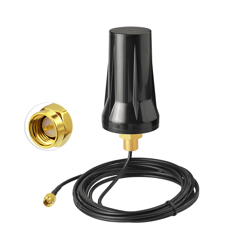 Superbat 4G LTE Fixed Screw Mount Omni-directional SMA Antenna for 4G LTE Router Vehicle Truck RV Motorhome Marine Boat Cell