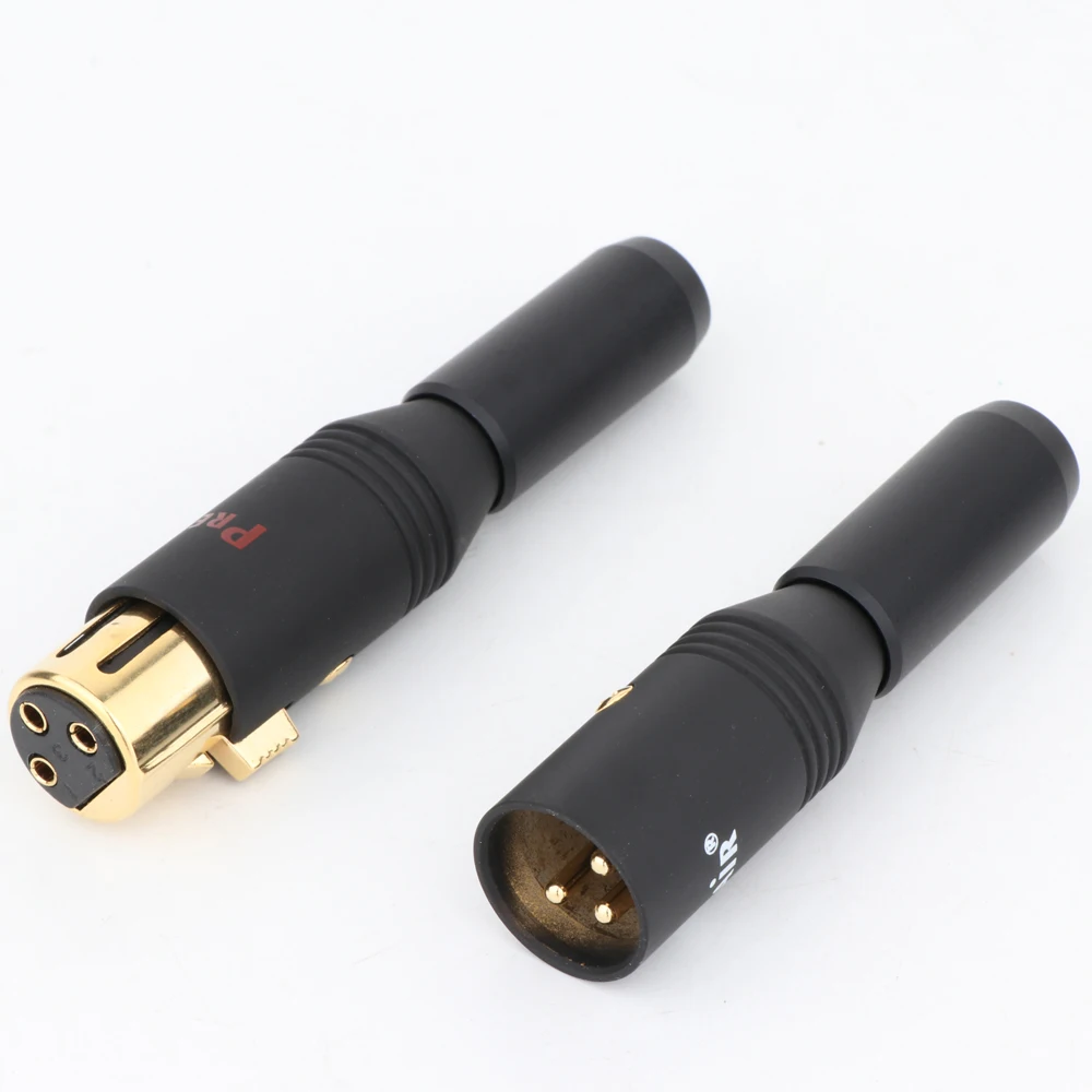 Preffair vergoldeter XLR-Stecker, 3-poliger Audio-Balance, XLR-Kabelmontage, symmetrischer Audio-Stecker, männlich oder weiblich – Detail 4