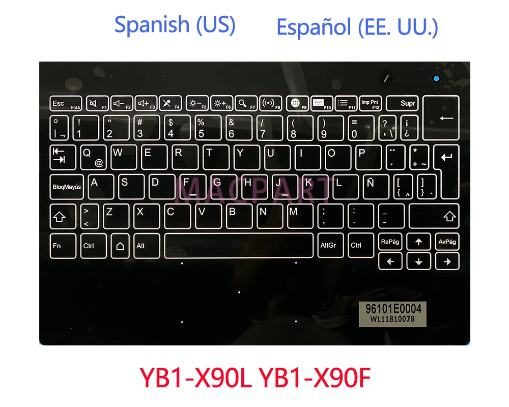 Imagem -02 - Original Nova Marca Latin Espanhol Teclado Palmrest para Lenovo Yoga Livro Yogabook Yb1-x90l Yb1-x90f Yb1-x91l Yb1-x91f X90 X91