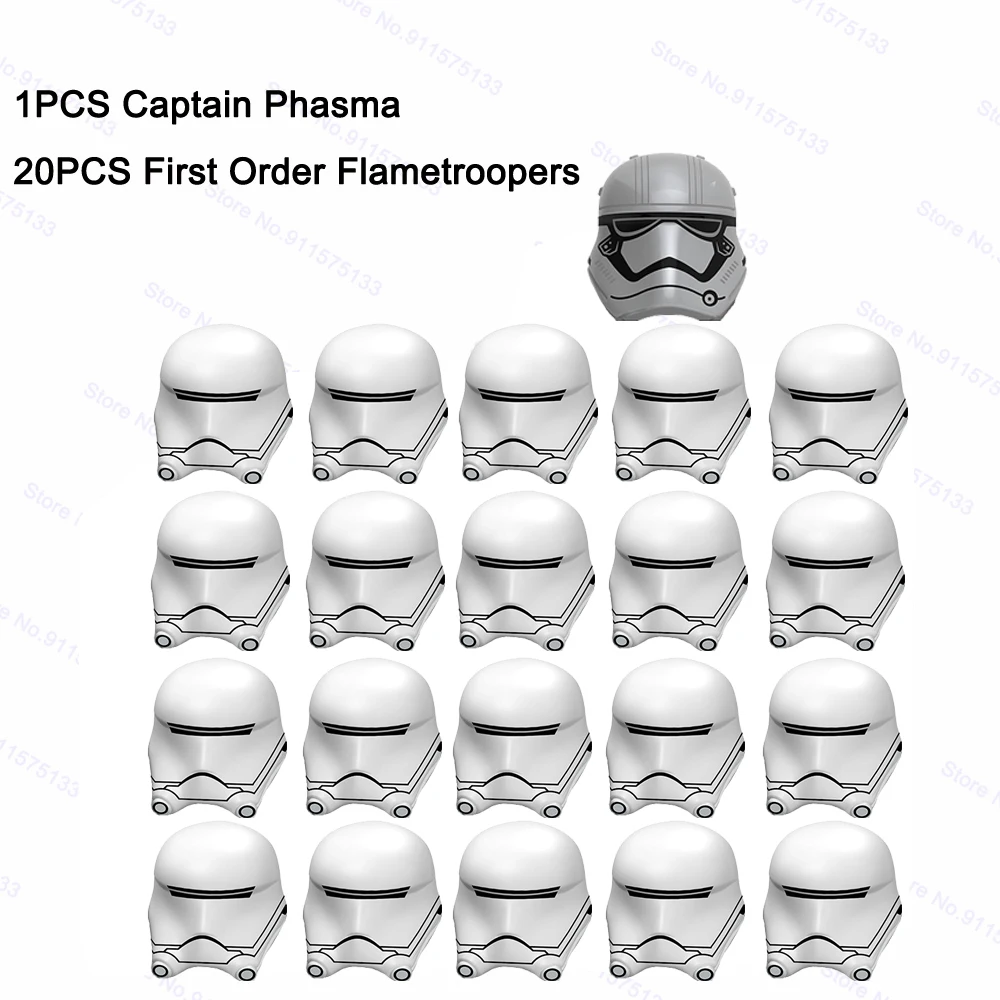 21pcs Captain Phasma with Clone First Order Trooper Snowtroopers Jet Stormtroopers Building Blocks Bricks Star Figures Wars Toys