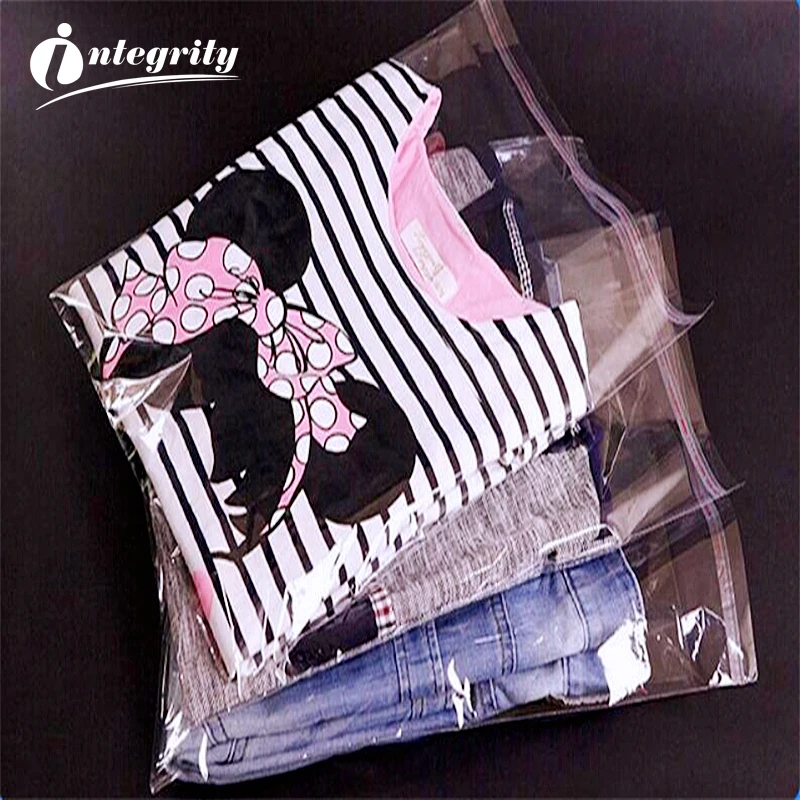 INTEGRITY 9000pcs 24*34cm Transparent Resealable self sealing gift/Boutique/cookie package bags clear zip lock Opp Plastic pouch