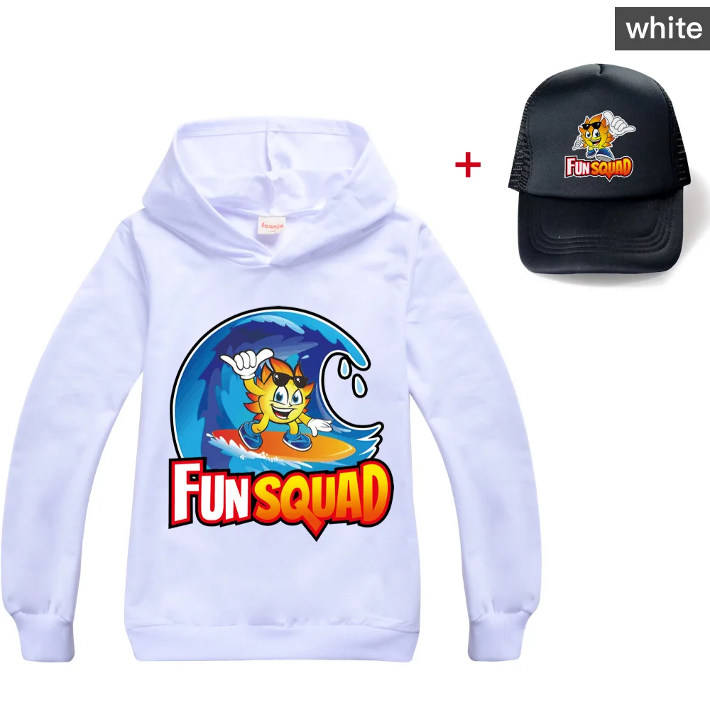 Fun Squad game Clothes Fall Outfits Baby Girl Boys Long Sleeve Tops Grils Clothing Big Kids Tshirt Sweatshirt Baseball Cap image 2