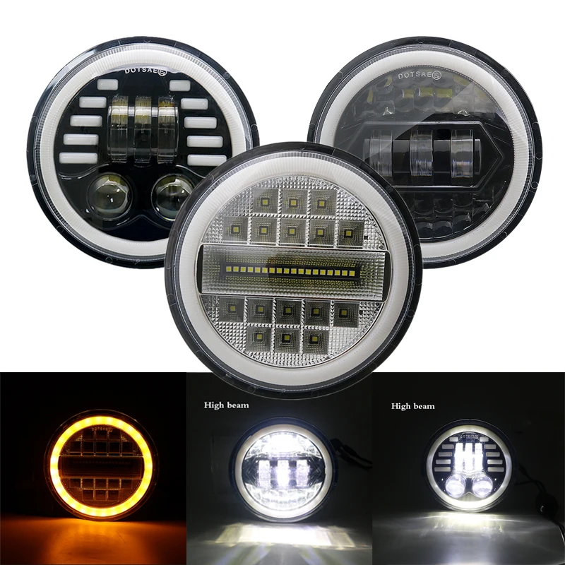 2x 5.75 inch led headlight High/Low beam halo for   3 & Speed Triple & Street Triple & Thunde 5 3/4\