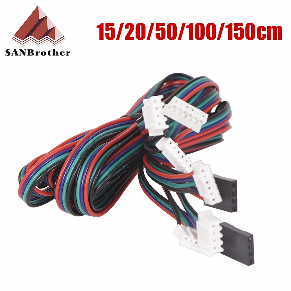 

50cm/100cm/150cm Stepper Motor cables/wire XH2.54 4pin DuPont connector extension to 6pin White Terminal line 3D Printer Parts