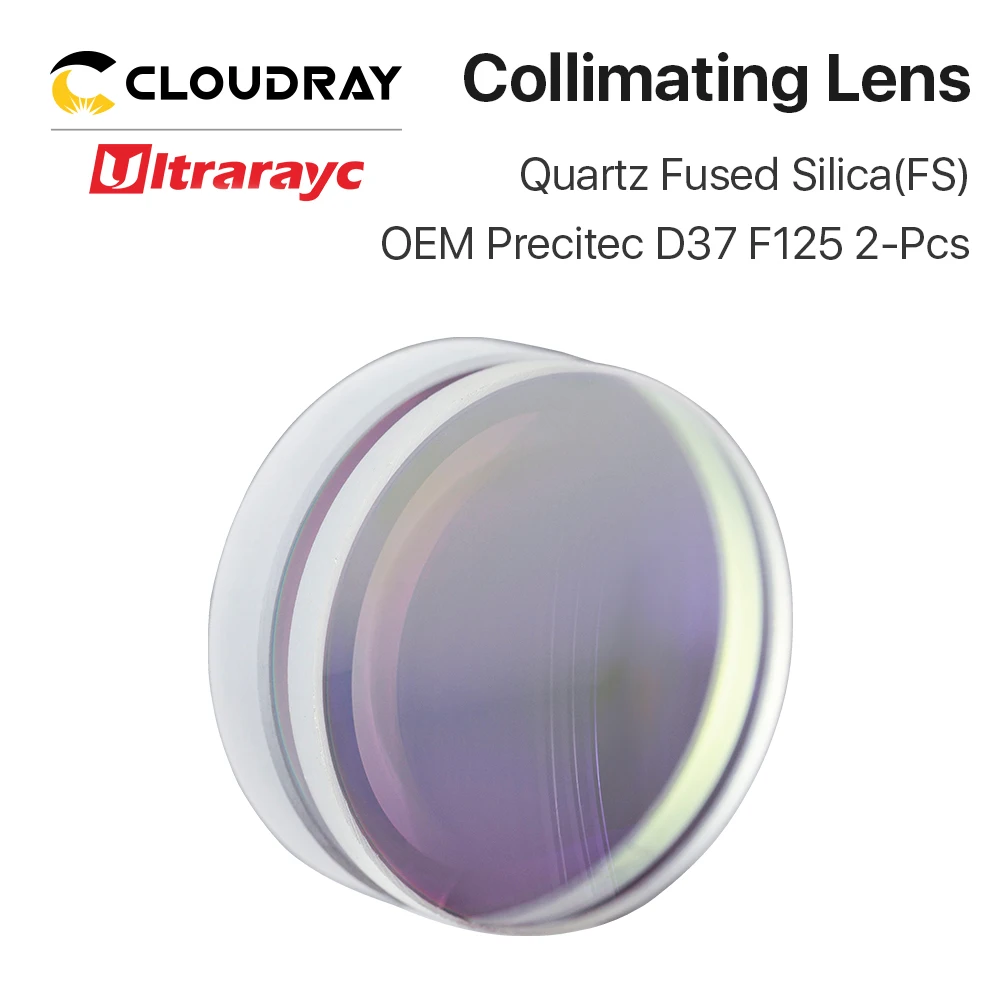 Ultrarayc كروية الاصطدام عدسة التركيز D37 F75 F100 F125mm بريسيتيك الكوارتز تنصهر السيليكا عدسة ل 1064nm الألياف الليزر رئيس