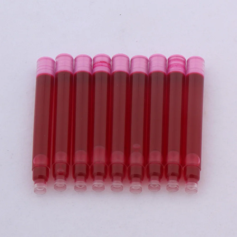 20Pcs Rood Roze Vulpen Inkt Refill Converter Pomp 2.6Mm Cartridges Pen Refill