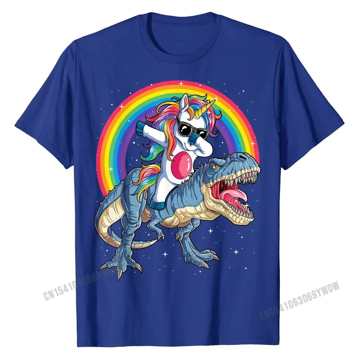 Dabbing Unicorn Dinosaur T rex T shirt Kids Girls Boys Space Tshirts Tees Family Cotton Slim Fit Normal Youth