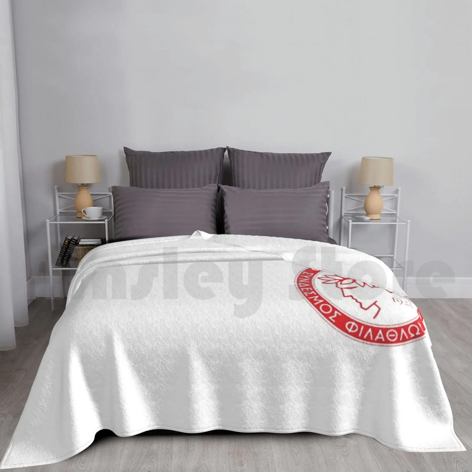 Olympiakos Blanket For Sofa Bed Travel Team Teams Football Olympiakos Soccer New Greece Basket Thyra7