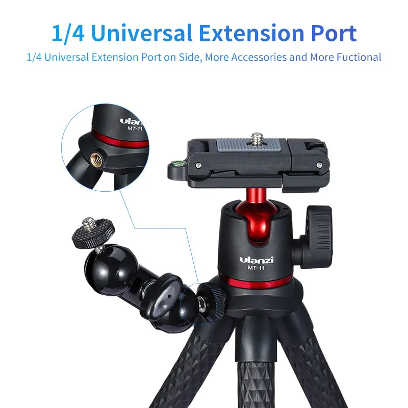 Portable Versatile Tripod for Smart Phone DSLR Camera Octopus Tripod Phone Holder Mount Phone Clip Flexible 360 Degree Ballhead