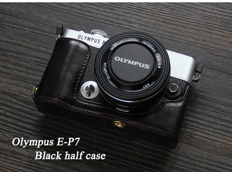 Molympus-カメラケース,E-P7 ° PUレザーケース,ハーフボディカメラ用