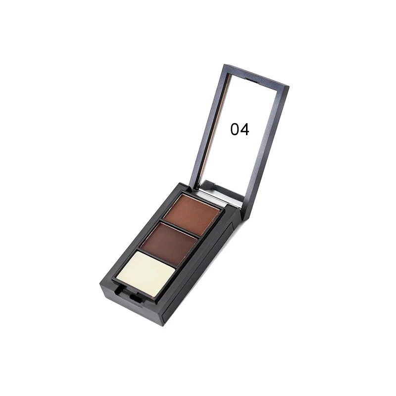 Eye Shadow Eye Brow  Waterproof 2 Color Eyebrow Powder Palette Eyebrow Wax with Double End Brush Make Up Set Cosmetic T0655