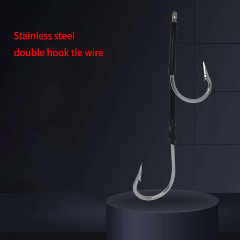 Stainless Steel Fish Hook Sea Fishing Hook Shark Tuna Sword Fish Hook Double Hook Opposite Direction