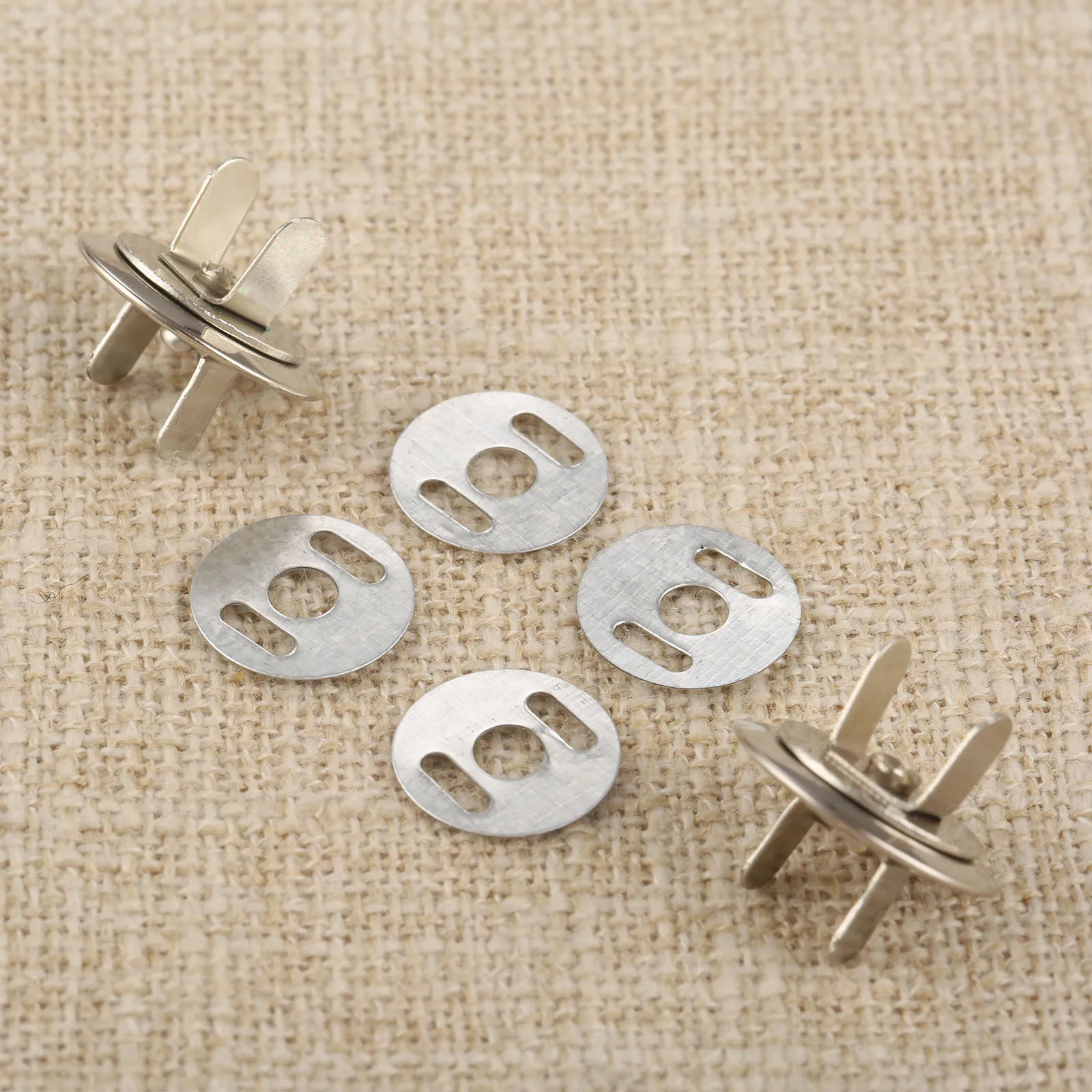 10Pcs Metal Magnetic Snaps Rivets Stud Closure Clasp Buttons Fastener Press Buckles for DIY Purse Wallet Handbag Clothes 16/18mm