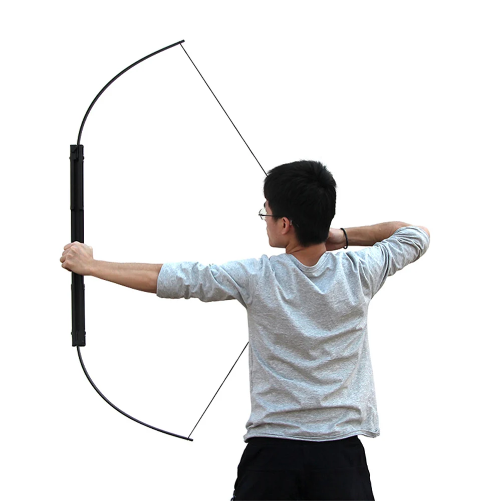 35/55 Lbs Folding Takedown Bow Straight Pull Longbow for Right and Left Hand Beginner Archery Fishing Hunting Shooting