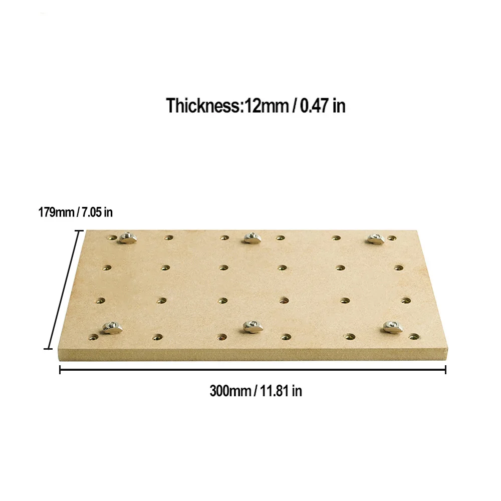 MDF Spoilboard 30*18 Engraver machine Workbench protection board with Pre-installed M6 Holes (6mm) CNC Accessories