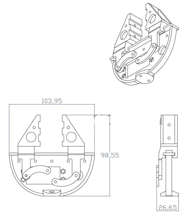 New Robot Clamp Gripper Servo Bracket Mount Mechanical Claw Arm Kit For Diy Toy For Arduino Compatible With Mg996,Mg995,KS3518