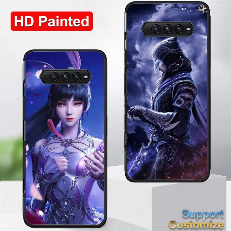 Douluo чехол с рисунком континента HD для Xiaomi Black Shark 4 Pro тонкий корпус Dou po cang qiong задняя крышка для Black Shark 4 4s Pro