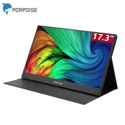 PORPOISE 15.6-17.3“ USB 3.1 Type-C screen portable monitor for Ps4 Switch Xbox phone gaming monitor Laptop LCD display