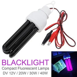 20/30/40W UV Black Light Attracting Insect Lamp CFL Farming Lights 365NM 12V Ultraviolet Lamp Trap Light New