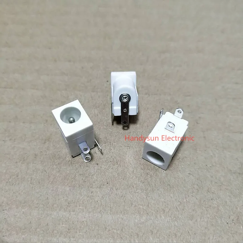 10個DC-005 5.5x2.1 3ピンDC電源ソケット充電アダプターパネルマウントコネクタアダプタ