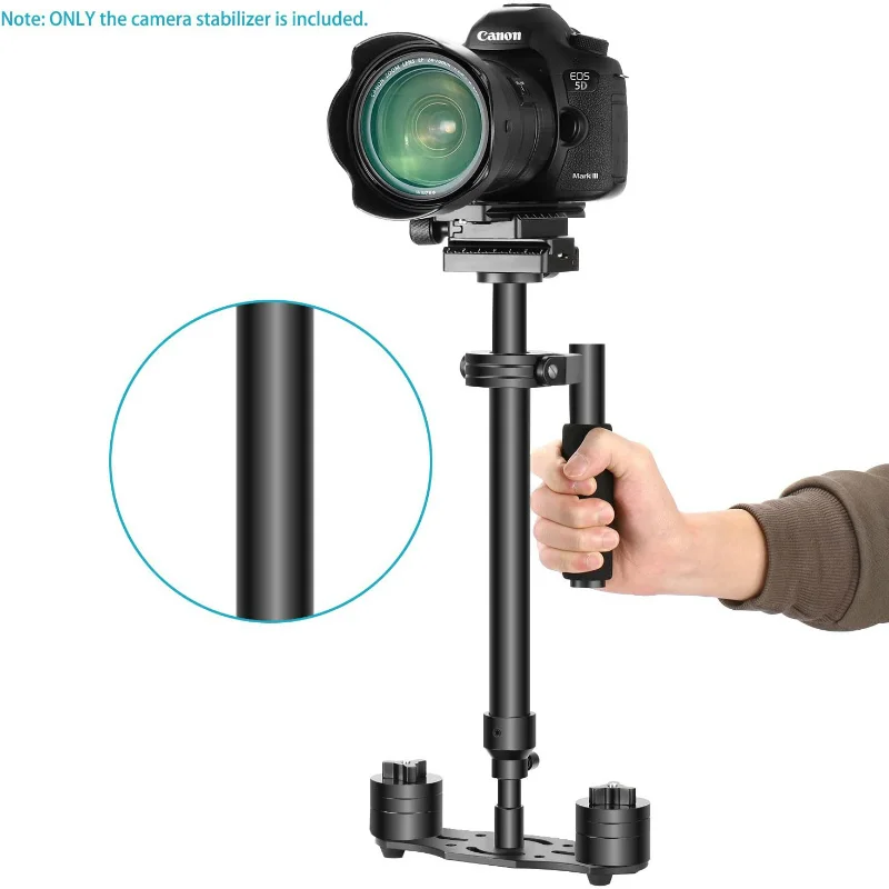 Handheld Camera Stabilizer DSLR Aluminum Alloy Handheld Stabilizer Shooting for Camcorder Camera DSLR Single Handgrip