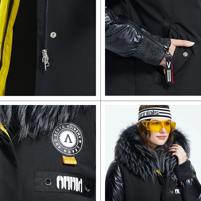 ZIAI 2022 Winter women down jacket Long Coats female fashion top quality zipper Natural fur collar ZR-3022