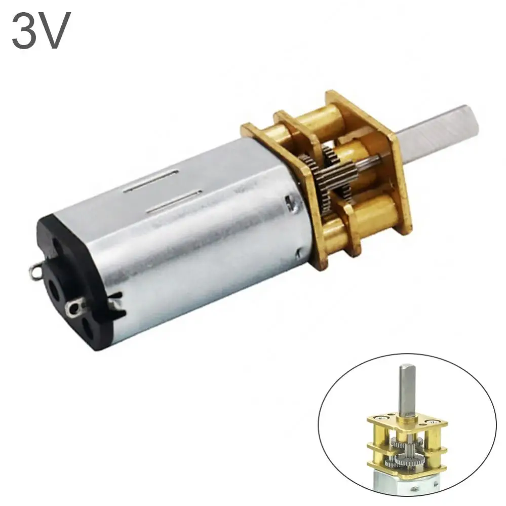 

DC 3V N20 Mini Micro Metal Gear Motor with Gear wheel DC Motors 15/30/50/60/100/200/300/500/1000RPM