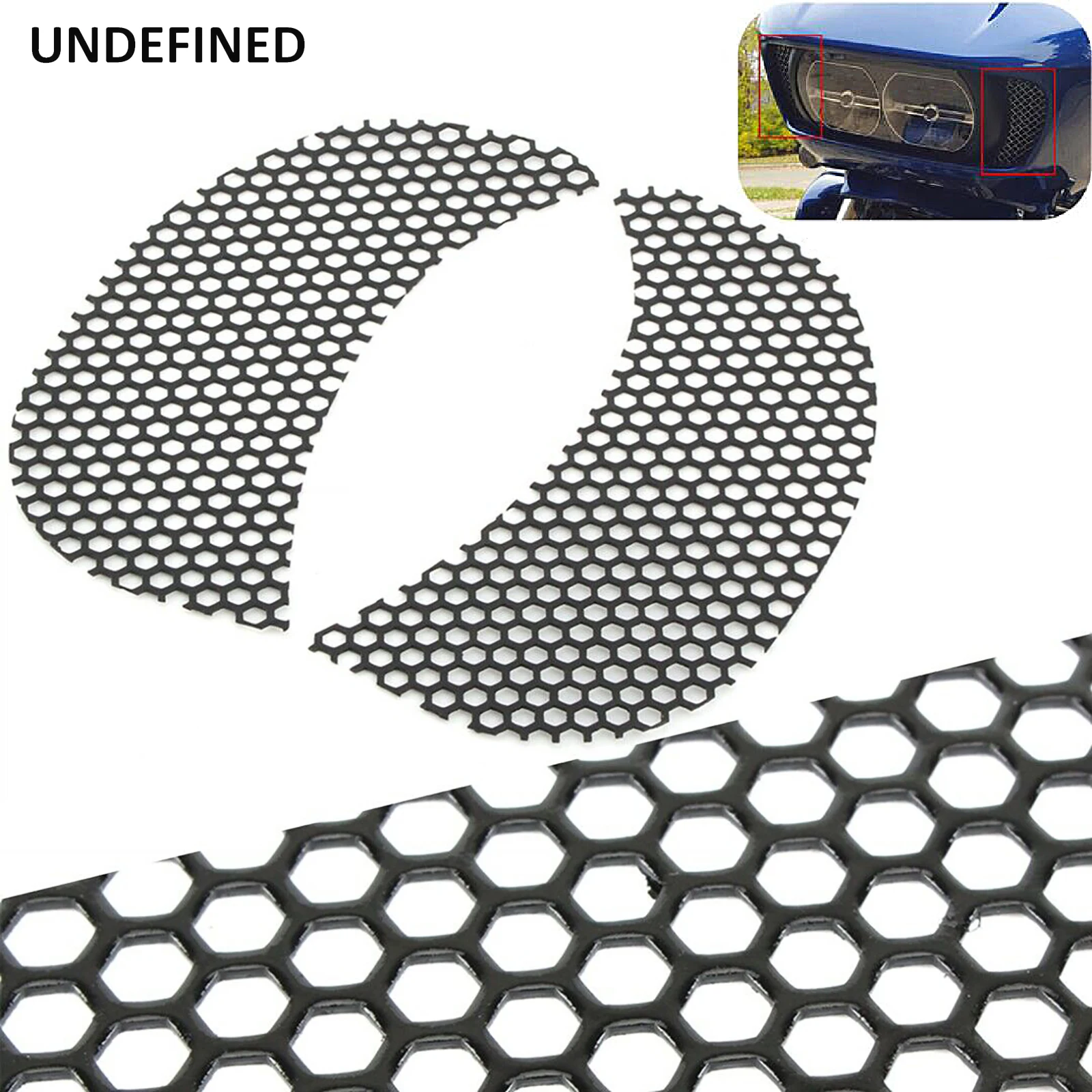 For Harley Road Glide 15-2021 Fairing Top Side Vent Screen Mesh Grill Cover Motorcycle Custom FLTRX Special Ultra FLTRU FLTRUSE