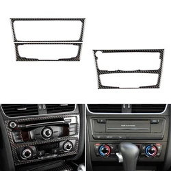 Car Styling Real Carbon Fiber Center Control CD Panel Cover Trim For Audi Q5 A4 B8 A5 2010 2011 2012 2013 2014 2015