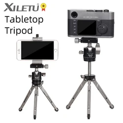 XIELTU XTS-20+XG-25 Mini Aluminum Tripod with Detachable Ball Head 360 Degree Rotation, Aluminum Alloy Tripod For GoPro DSLR