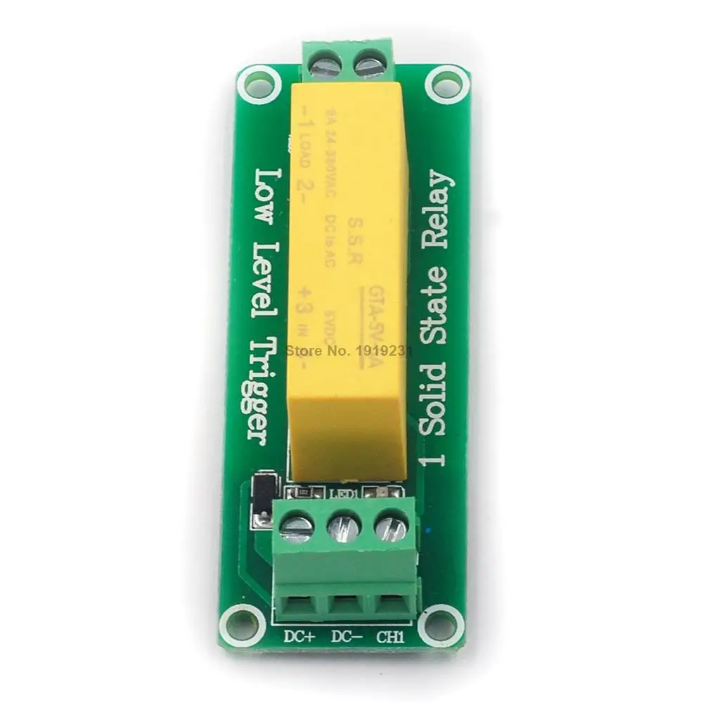 1 Channel DC 5V 220V 5A SSR Solid State Relay Module Low Level Trigger For Arduino ONE Switching Transistor Board