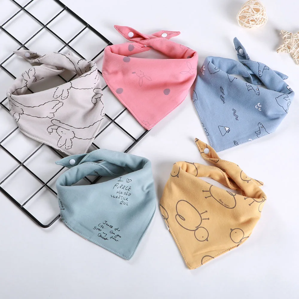 New Style Baby Bibs Drooling Cotton 5 pieces/lot Baby Scarf Burp Cloth Bandana Bibs Newborn Baby Boy Infant Girl Toddler Stuff