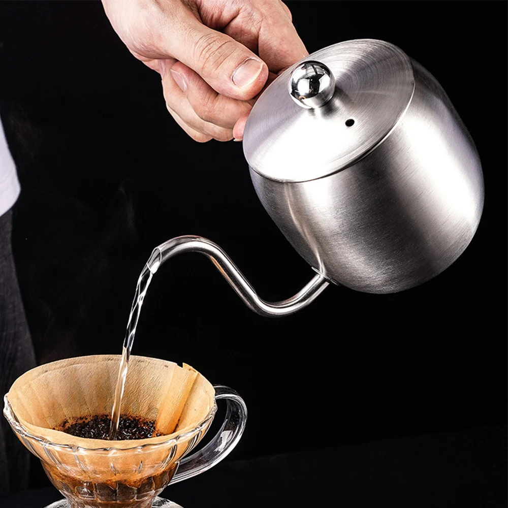 304 stainless steel coffee hand pot long spout coffee utensil outdoor enclosed stove boiling teapot can baking milk cup