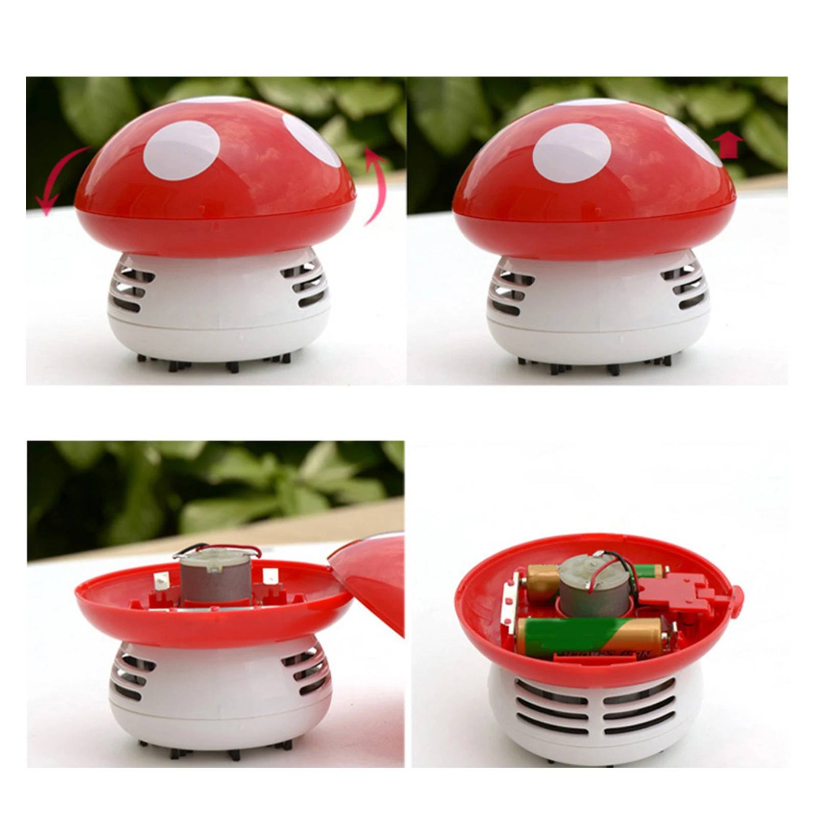 Mini Cartoon Mushroom Dust Removal Office Home Desktop Cleaning Vacuum Cleaner