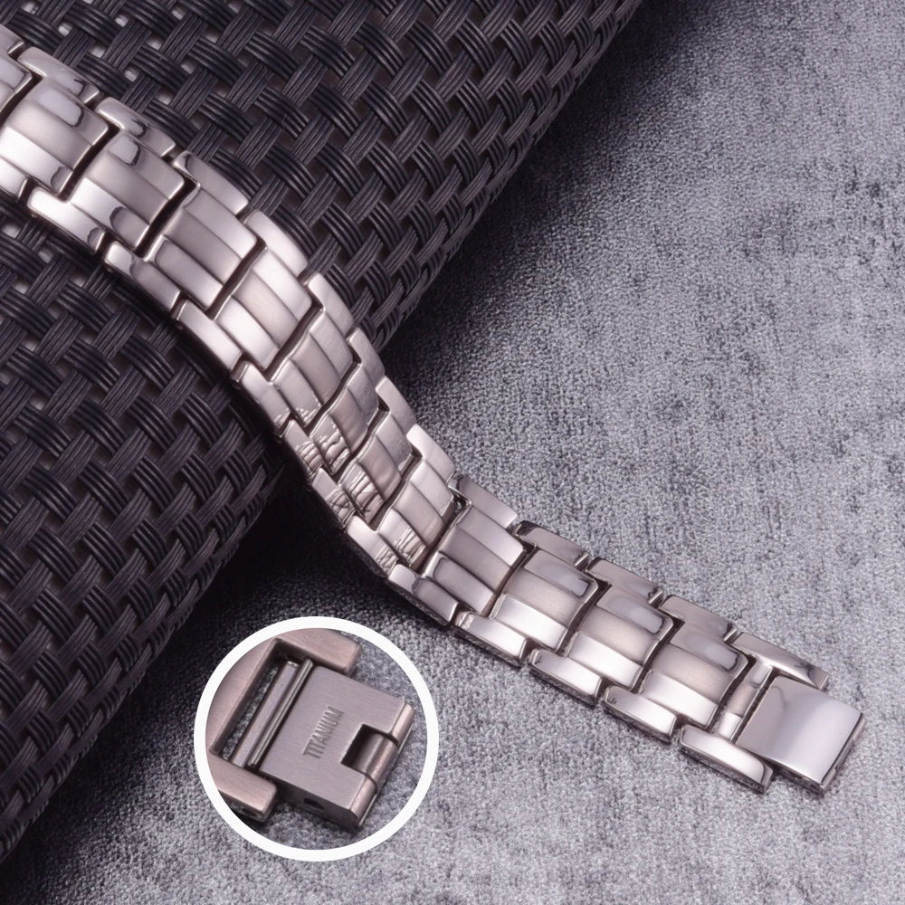 Magnetic Titanium Bracelet for Men Therapy Arthritis Pure Titanium Magnetic Bracelet Mens Chain Link Titanium Bracelet Germanium