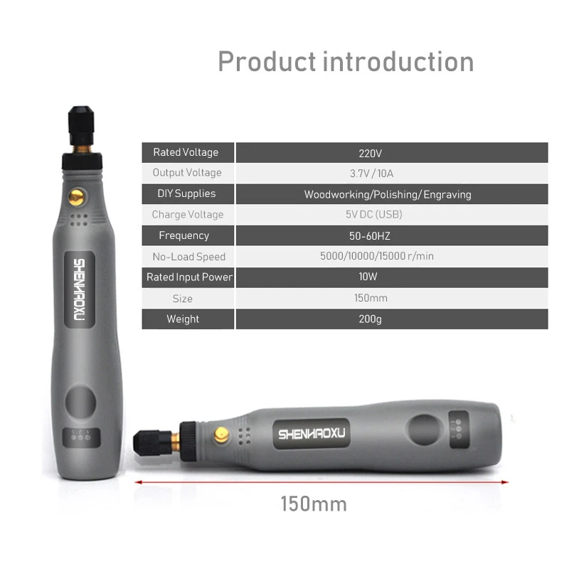 Mini taladro inalámbrico para Dremel Home, herramienta eléctrica de 3,6 V, conjunto de accesorios de pulido, bolígrafo de grabado