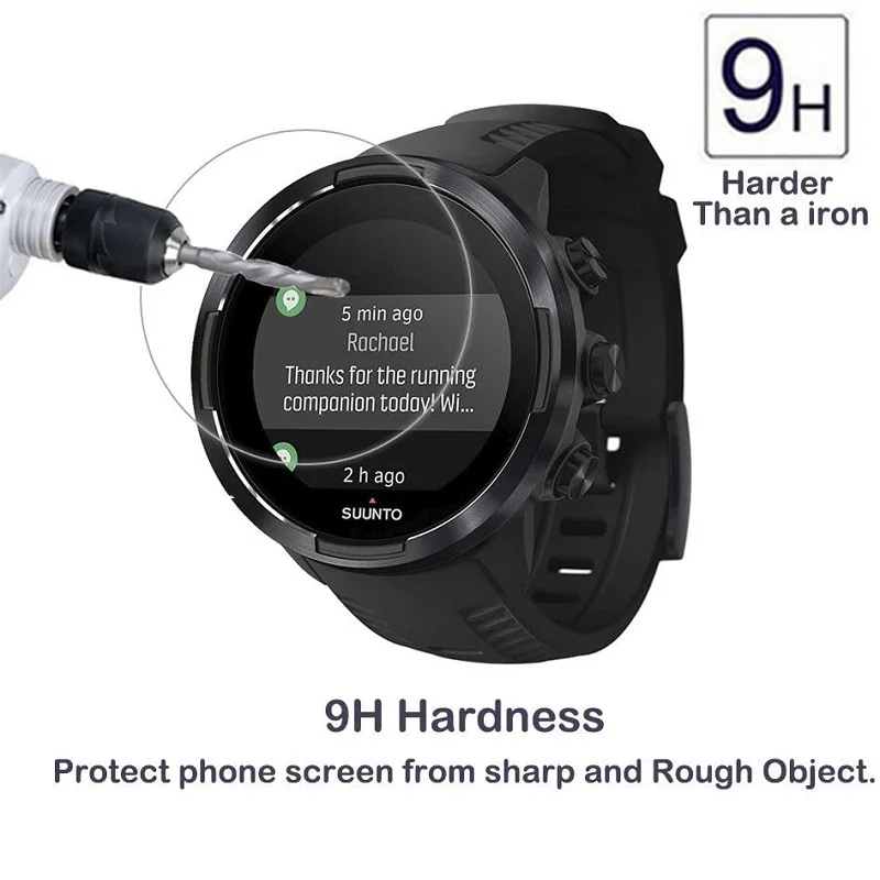 5 шт., Защита экрана для круглых смарт-часов Suunto 9 Baro, закаленное стекло, защитная пленка против царапин для Suunto 9 Peak