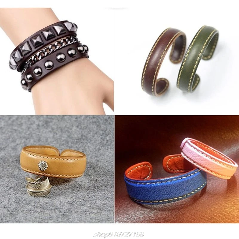 10Pcs Blank Stamping Bracelet DIY Leather Cuff Bangles Jewelry Making 20 Dropshipping