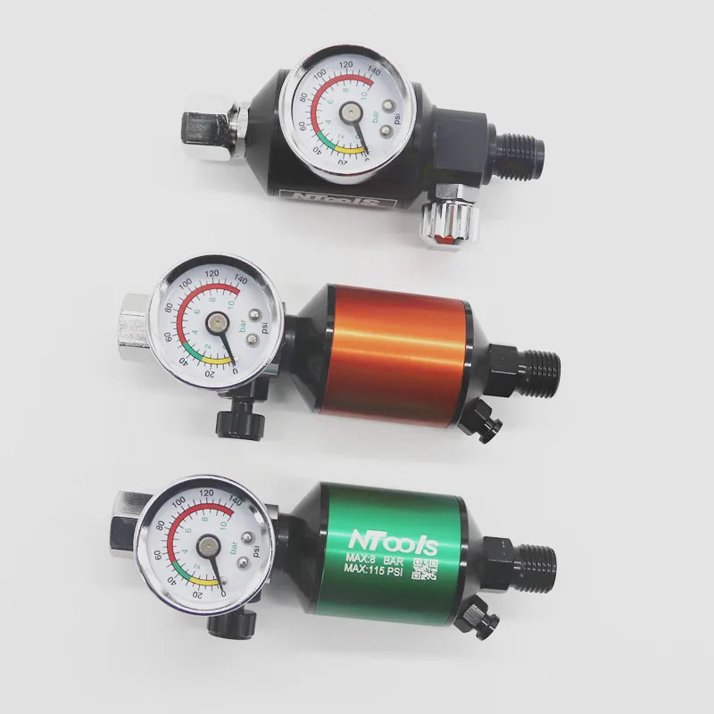 Air Regulator with Air Filter Spray Gun Air Regulator Gauge Air Spray In-Line Water Trap Filter Tools Paint Spray Gun Regulator