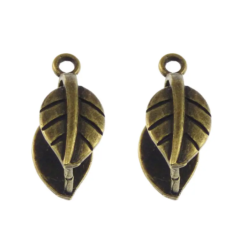 Julie Wang 12pcs Bronze Clip Clasp Pinch Bail Pendant Connectors Copper Bail Beads Charms Necklace Jewelry DIY Findings